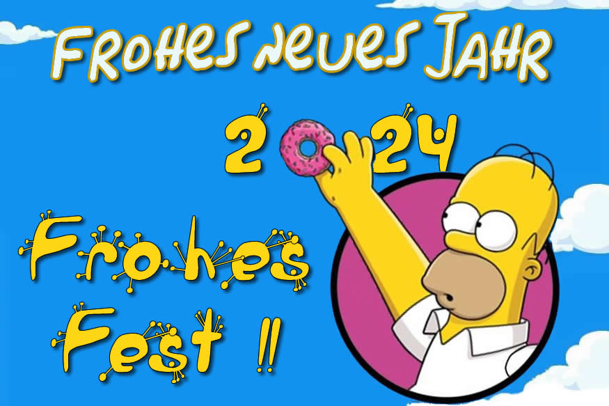 Homer, Protagonist der Zeichentrickserie Die Simpsos hier gibt uns seine besten Wünsche, aber immer stiehlt ein Liebhaber von Donuts einen Donut
