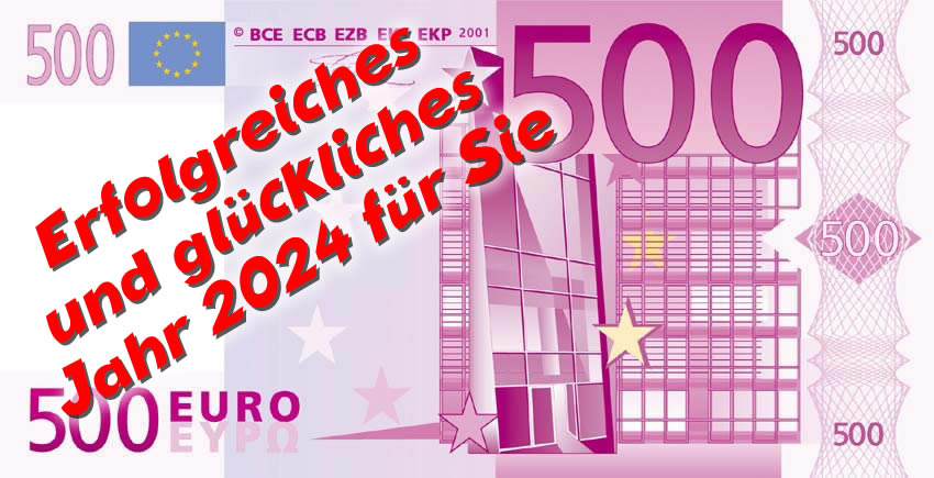 Grüße auf einer 500-Euro-Banknote.